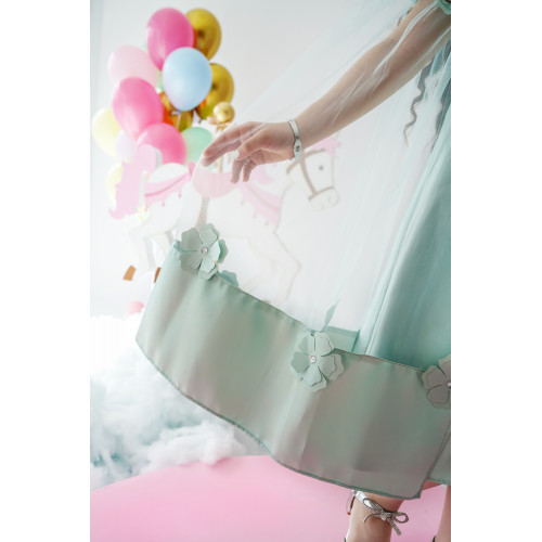 فستان بناتي فراشة تفاحي - m3626 فستان بناتي فراشة تفاحي - m3626