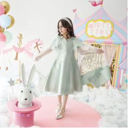 فستان بناتي فراشة تفاحي - m3626 فستان بناتي فراشة تفاحي - m3626