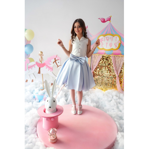 تيور بناتي سماوي بفيونكه على التنورة - m3645 تيور بناتي سماوي بفيونكه على التنورة - m3645