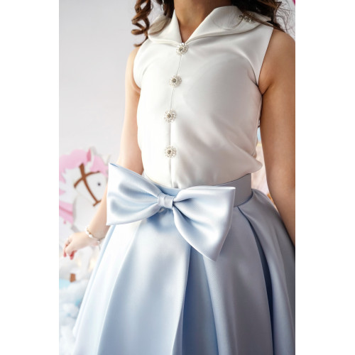 تيور بناتي سماوي بفيونكه على التنورة - m3645 تيور بناتي سماوي بفيونكه على التنورة - m3645