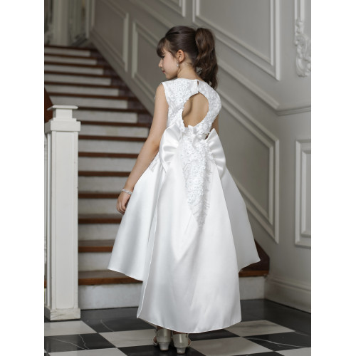 فستان سهرة بناتي بتطريز وذيل لإطلالة ملكية بلونين - 1033 فستان سهرة بناتي بتطريز وذيل لإطلالة ملكية بلونين - 1033