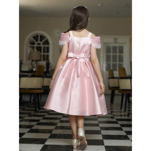 فستان بناتي بلونين مطرز بأكتاف | فستان سهرة للأفراح - M3624 فستان بناتي بلونين مطرز بأكتاف | فستان سهرة للأفراح - M3624