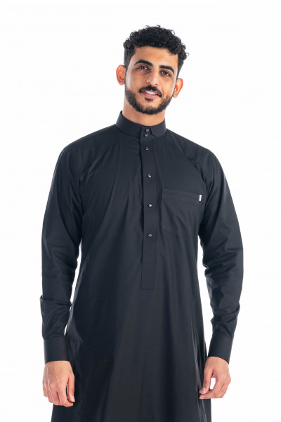 ثوب أسود 1 ( جاهز ) 