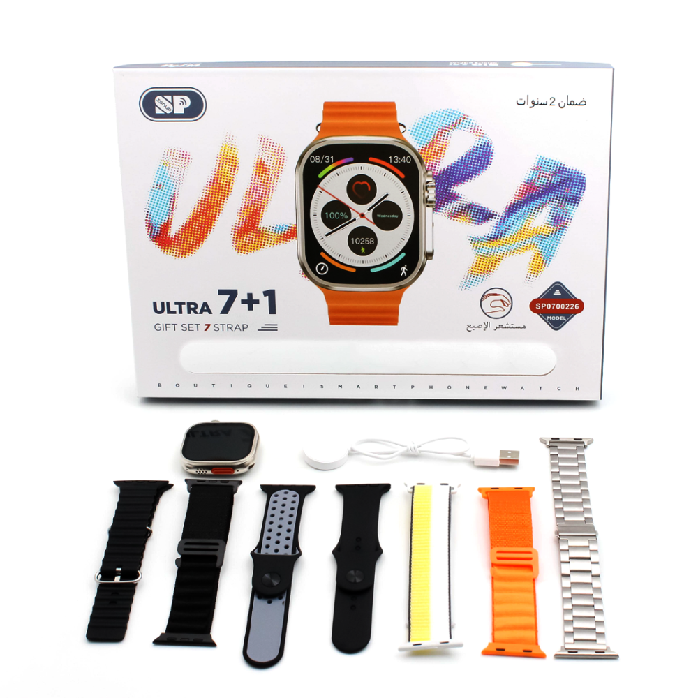 ساعة الترا 49 mm مع مستشعر الاصبع للرد على المكالمات