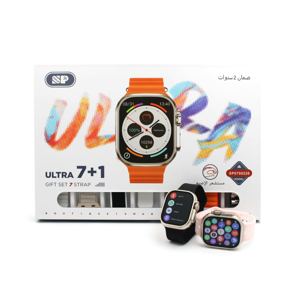 ساعة الترا 49 mm مع مستشعر الاصبع للرد على المكالمات