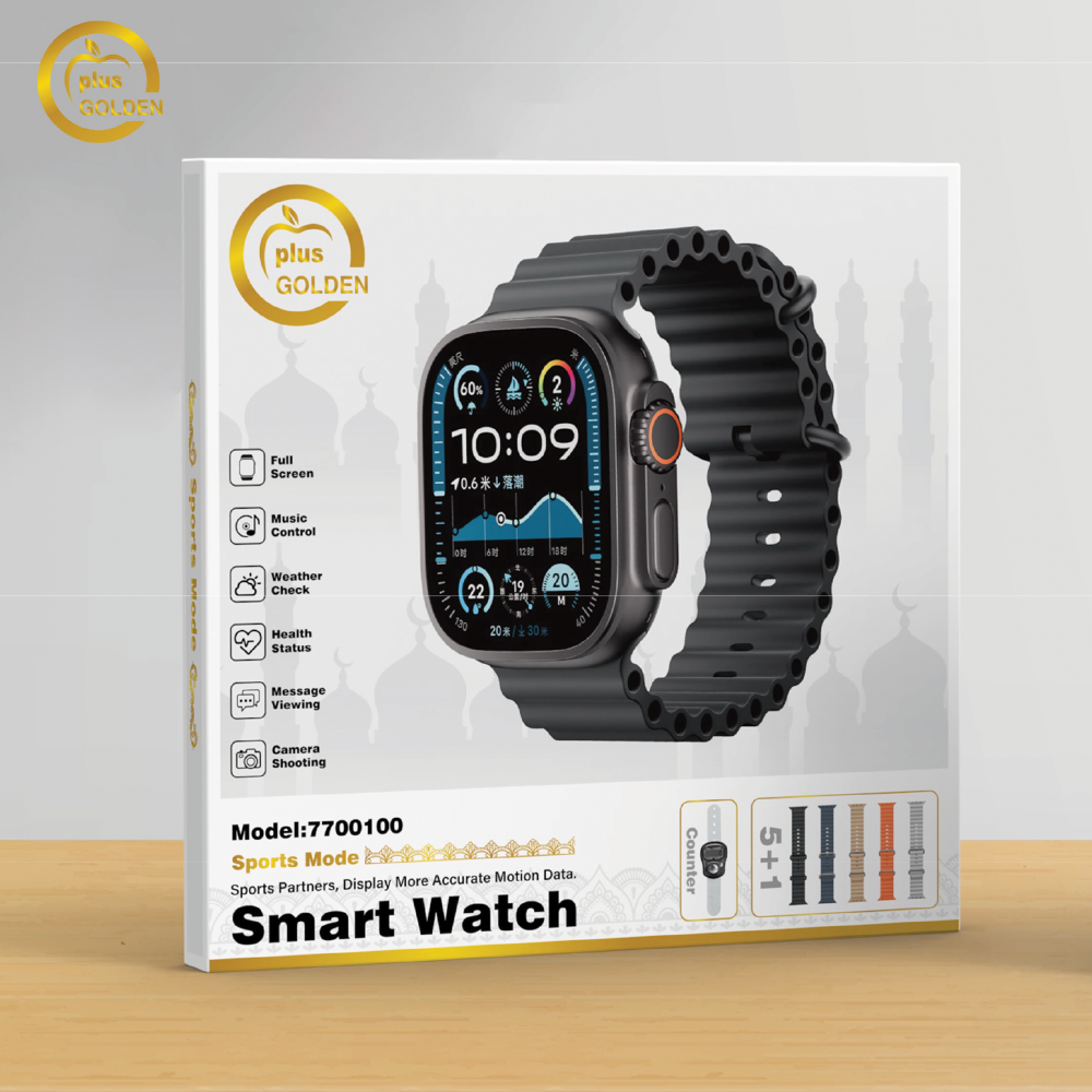 ساعة plus GOLDEN الذكية مع 5 اساور