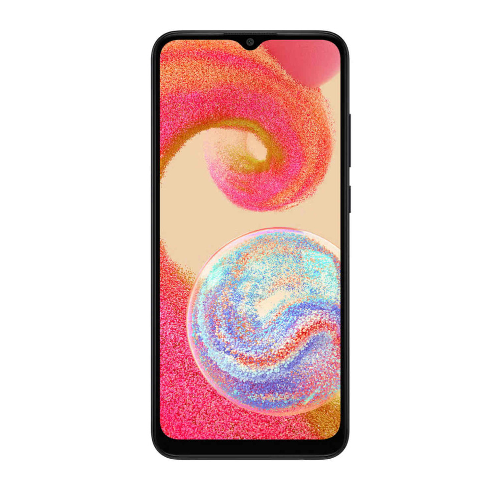 جوال جالاكسي A04e ثنائي الشريحة باللون الأسود سعة 4 جيجابايت وذاكرة تخزين داخلية 128 جيجابايت ويدعم تقنية 4G LTE