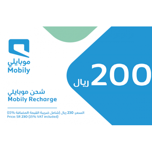 بطاقات شحن موبايلي 200