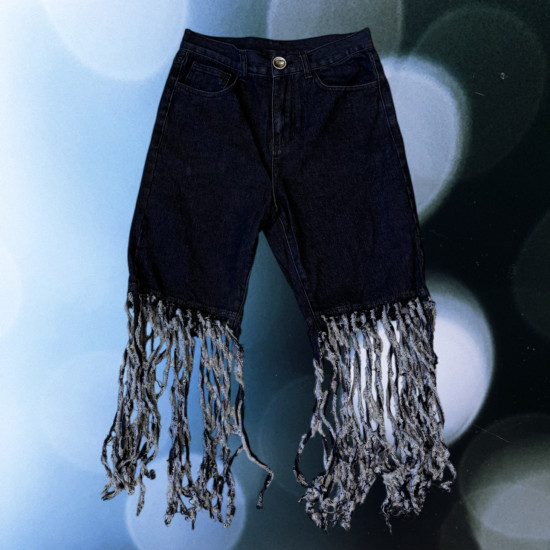 Shredded Denim Pants