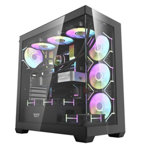 darkFlas Case DS900 Black with 7 Fan ARGB with controller and remote darkFlas Case DS900 Black with 7 Fan ARGB with controller and remote