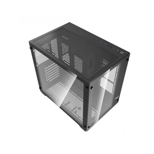 صندوق كمبيوتر العاب DarkFlash | يدعم ATX | اسود | بدون مراوح | طراز DarkFlash C285