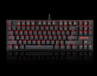 Redragon Kumara K552 Mechanical 60% TKL RED Backlit Gaming Keyboard - Black