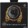 Deltaco Gaming USB Desk Fan With Clock, Displays Hours, Minutes and Seconds, Black Deltaco Gaming USB Desk Fan With Clock, Displays Hours, Minutes and Seconds, Black