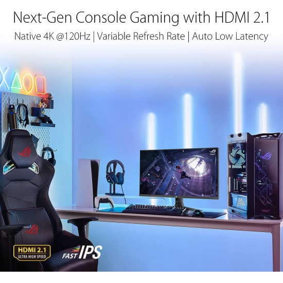 شاشة العاب اسوس روج ستريكس ASUS ROG STRIX | بدقة (3840 × 2160) 4K UHD | مقاس 32 انش | لوحة  IPS | استجابة 1 مللي ثانية | معدل تحديث 160 هرتز | طراز XG32UQ