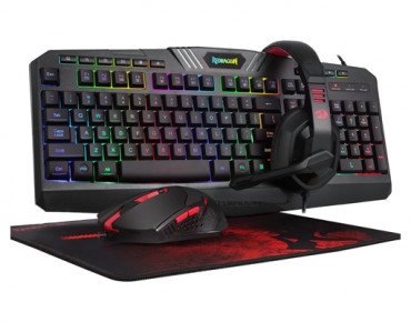 Redragon S101 Wired RGB Backlit Gaming Keyboard and Mouse, Gaming Mouse Pad
