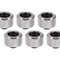 Pacific C-PRO G1/4 PETG Tube 16mm OD Compression – Chrome (6-Pack Fittings) CL-W213-CU00SL-B