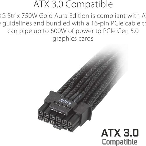 ASUS ROG STRIX 750W Gold Aura Edition RGB Power Supply ASUS ROG STRIX 750W Gold Aura Edition RGB Power Supply
