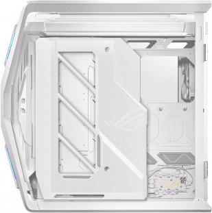 صندوق كمبيوتر العاب  ASUS ROG Hyperion | حجم كبير | يدعم E-ATX | تصميم شبكي | أضواء RGB | ابيض | طراز ROG Hyperion GR701