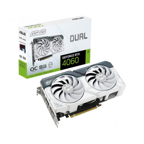 ASUS Dual GeForce RTX 4060 OC White Edition 8GB GDDR6 Gaming Graphics Card white ASUS Dual GeForce RTX 4060 OC White Edition 8GB GDDR6 Gaming Graphics Card white