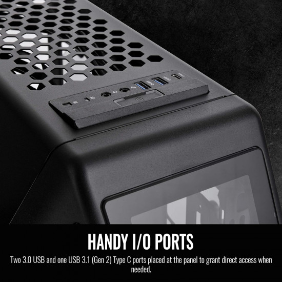 هيكل كمبيوتر العاب شكل هيلوكبتر Thermaltake AH T200 Micro Chassis  | يدعم ATX | اسود | طراز AH T200