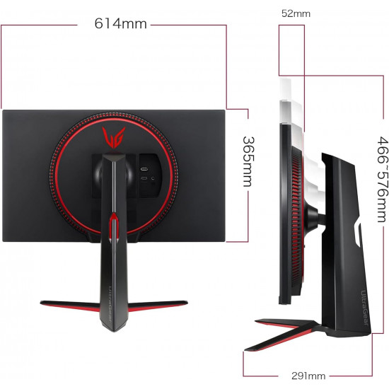 LG 27GN65R-B UltraGear Gaming Monitor, 27 inch, Full HD, IPS, 144Hz, 1 ms (GTG), G-SYNC Compatible