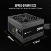 CORSAIR CX650 80 PLUS Bronze Non Modular Low-Noise ATX 650 Watt Power Supply - UK - Black CORSAIR CX650 80 PLUS Bronze Non Modular Low-Noise ATX 650 Watt Power Supply - UK - Black