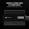 CORSAIR CX650 80 PLUS Bronze Non Modular Low-Noise ATX 650 Watt Power Supply - UK - Black CORSAIR CX650 80 PLUS Bronze Non Modular Low-Noise ATX 650 Watt Power Supply - UK - Black