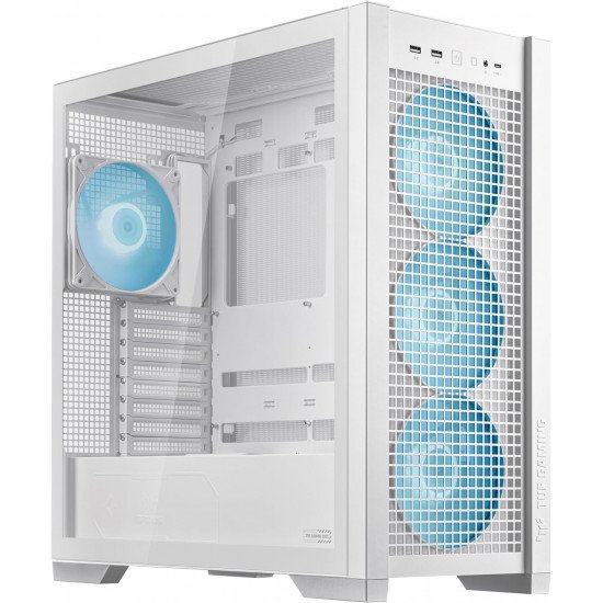 صندوق كمبيوتر العاب  TUF GT302 TG | حجم متوسط | يدعم ATX | من شركة ARGB | Asus | ابيض | طراز TUF GT302 TG 