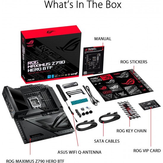 لوحة أم أسوس روج ماكسيموس ROG MAXIMUS Z790 HERO BTF للألعاب بمقبس Intel LGA1700 لوحة أم أسوس روج ماكسيموس ROG MAXIMUS Z790 HERO BTF للألعاب بمقبس Intel LGA1700
