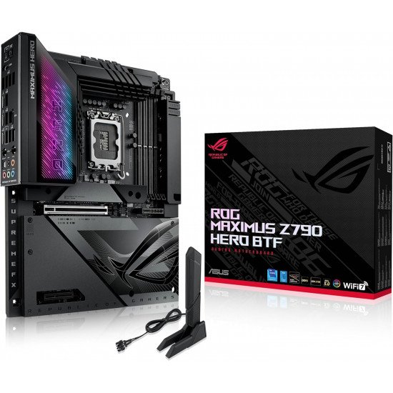 لوحة أم أسوس روج ماكسيموس ROG MAXIMUS Z790 HERO BTF للألعاب بمقبس Intel LGA1700 لوحة أم أسوس روج ماكسيموس ROG MAXIMUS Z790 HERO BTF للألعاب بمقبس Intel LGA1700