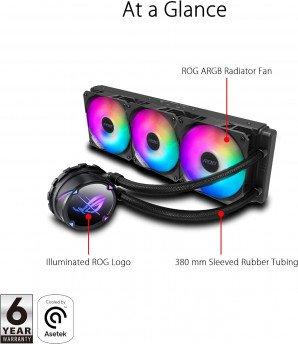 ASUS ROG STRIX LC II 360 ARGB All-in-One Liquid CPU Watercooler Black ASUS ROG STRIX LC II 360 ARGB All-in-One Liquid CPU Watercooler Black