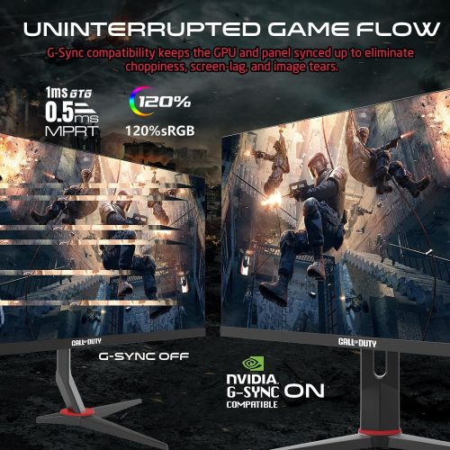 GAMEON COD27FHD180IPS 27" FHD, 180Hz, MPRT 0.5ms, HDMI 2.1, Fast IPS, HDR Monitor - Black GAMEON COD27FHD180IPS 27" FHD, 180Hz, MPRT 0.5ms, HDMI 2.1, Fast IPS, HDR Monitor - Black