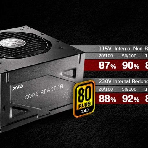 ADATA XPG CORE REACTOR CREACTOR750G-BKCGB 750W is a modular, 80 Plus Gold power supply