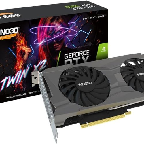 كرت شاشة اينو 3D ار تي اكس 3050 INNO3D RTX | ذاكرة 8GB | طراز INNO3D GEFORCE RTX 3050 TWIN X2  
