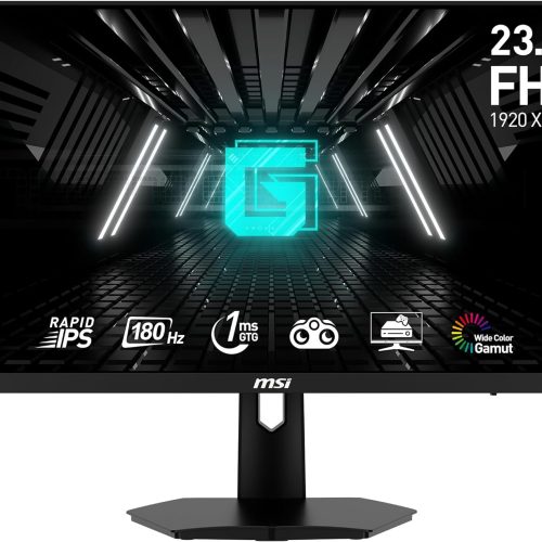  شاشة العاب MSI | بدقة FHD  (1920x1080)  | مقاس 24 انش | من شركة ام اس أي MSI | تقنية  AMD فري سينك |  استجابة 1 مللي ثانية | معدل تحديث 170 هرتز | طراز G244F E2