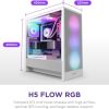 صندوق كمبيوتر العاب  H5 Flow RGB | حجم متوسط | يدعم ATX | من شركة NZXT | ابيض | طراز H5 Flow RGB