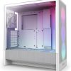 صندوق كمبيوتر العاب  H5 Flow RGB | حجم متوسط | يدعم ATX | من شركة NZXT | ابيض | طراز H5 Flow RGB