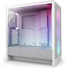 صندوق كمبيوتر العاب  H5 Flow RGB | حجم متوسط | يدعم ATX | من شركة NZXT | ابيض | طراز H5 Flow RGB