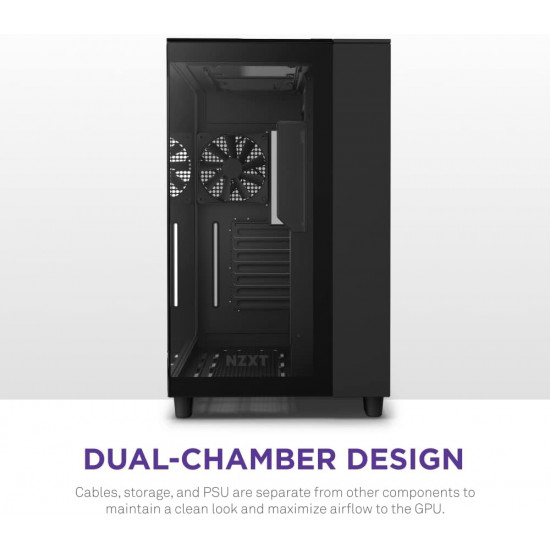 صندوق كمبيوتر العاب  H9 Elite RGB | حجم متوسط  | يدعم ATX | من شركة NZXT | اسود | طراز H9 Elite