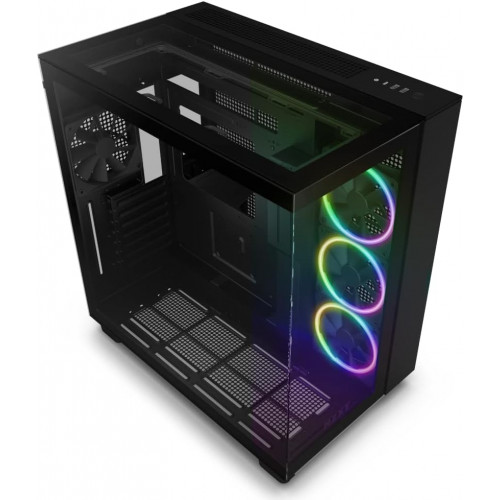 صندوق كمبيوتر العاب H9 Elite RGB | حجم متوسط | يدعم ATX | من شركة NZXT | اسود | طراز H9 Elite صندوق كمبيوتر العاب H9 Elite RGB | حجم متوسط | يدعم ATX | من شركة NZXT | اسود | طراز H9 Elite