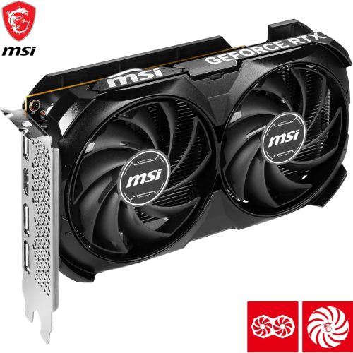كرت شاشة ام اس أي 4060 MSI 4060 Ventus | ذاكرة 8GB | قابل لكسر السرعة (OC) | طراز GeForce RTX™ 4060 VENTUS 2X BLACK 8G OC