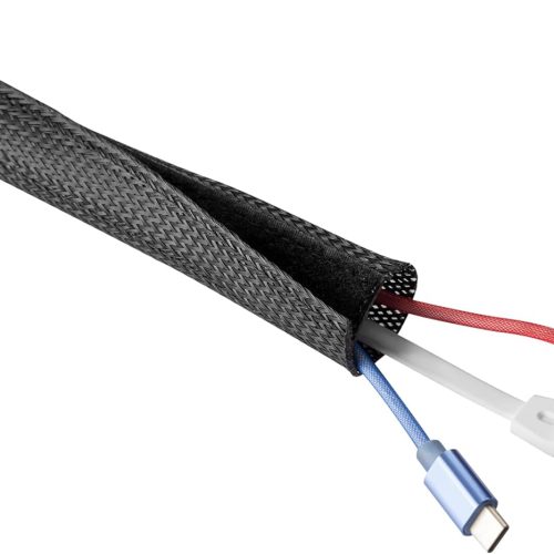 GAMEON GO-5374 Flexible Cable Wrap Sleeve with Hook and Loop Fastener - 85mm/3.3" Width - Black GAMEON GO-5374 Flexible Cable Wrap Sleeve with Hook and Loop Fastener - 85mm/3.3" Width - Black