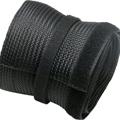GAMEON GO-5374 Flexible Cable Wrap Sleeve with Hook and Loop Fastener - 85mm/3.3" Width - Black GAMEON GO-5374 Flexible Cable Wrap Sleeve with Hook and Loop Fastener - 85mm/3.3" Width - Black