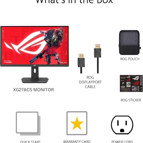 شاشة العاب أسوس روج ستريكس ASUS ROG Strix | بدقة (2560x1440) | مقاس 27 انش | من اسوس Asus | لوحة IPS| استجابة 1مللي ثانية | معدل تحديث 180 هرتز | طراز XG27ACS شاشة العاب أسوس روج ستريكس ASUS ROG Strix | بدقة (2560x1440) | مقاس 27 انش | من اسوس Asus | لوحة IPS| استجابة 1مللي ثانية | معدل تحديث 180 هرتز | طراز XG27ACS