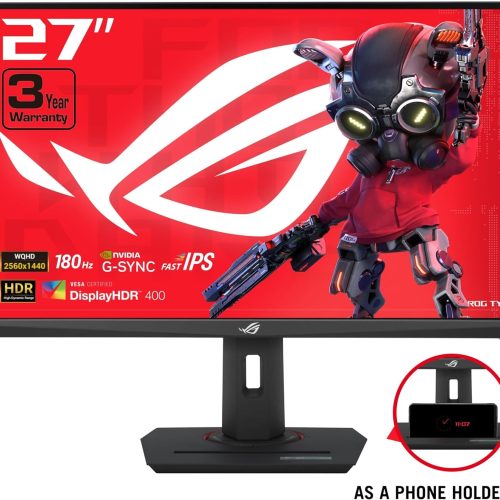 شاشة العاب أسوس روج ستريكس ASUS ROG Strix | بدقة (2560x1440) | مقاس 27 انش | من اسوس Asus | لوحة  IPS| استجابة  1مللي ثانية | معدل تحديث 180 هرتز |  طراز XG27ACS