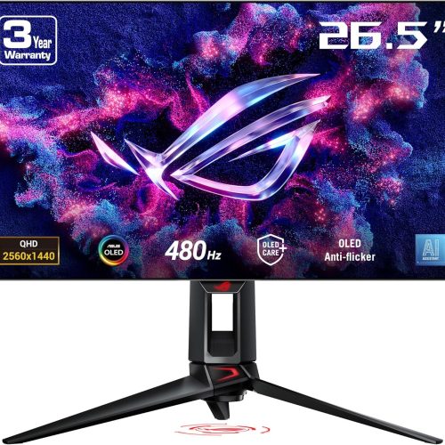 شاشة العاب أسوس روج سويفت Asus ROG Swift | بدقة QHD (2560x1440) | مقاس 27 انش | تقنية WOLED | من اسوس Asus | تقنية AMD فري سينك | استجابة 0.03 مللي ثانية | معدل تحديث 480 هرتز | طراز PG27AQDP شاشة العاب أسوس روج سويفت Asus ROG Swift | بدقة QHD (2560x1440) | مقاس 27 انش | تقنية WOLED | من اسوس Asus | تقنية AMD فري سينك | استجابة 0.03 مللي ثانية | معدل تحديث 480 هرتز | طراز PG27AQDP