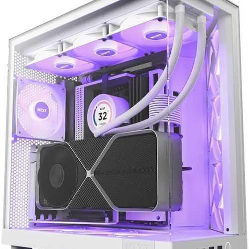 صندوق كمبيوتر العاب H6 Flow RGB | حجم متوسط | يدعم ATX | من شركة NZXT | ابيض | طراز H5 Flow RGB صندوق كمبيوتر العاب H6 Flow RGB | حجم متوسط | يدعم ATX | من شركة NZXT | ابيض | طراز H5 Flow RGB