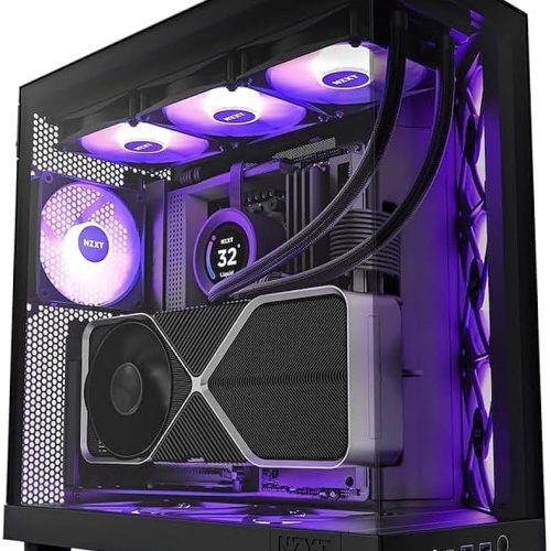 صندوق كمبيوتر العاب H6 Flow RGB | حجم متوسط | يدعم ATX | من شركة NZXT | اسود | طراز H5 Flow RGB صندوق كمبيوتر العاب H6 Flow RGB | حجم متوسط | يدعم ATX | من شركة NZXT | اسود | طراز H5 Flow RGB