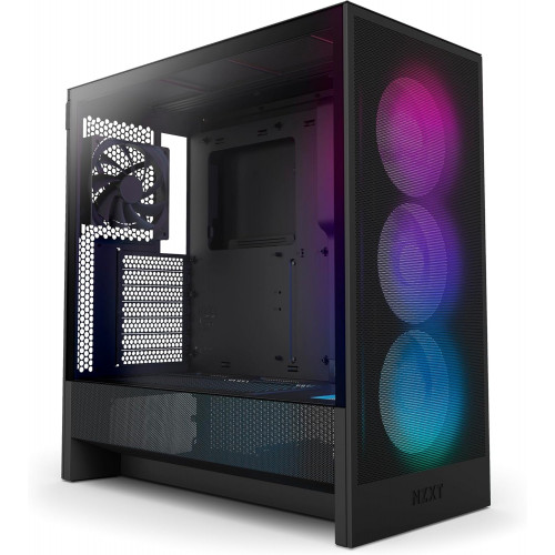 صندوق كمبيوتر العاب H5 Flow RGB | حجم متوسط | يدعم ATX | من شركة NZXT | اسود | طراز H5 Flow RGB صندوق كمبيوتر العاب H5 Flow RGB | حجم متوسط | يدعم ATX | من شركة NZXT | اسود | طراز H5 Flow RGB