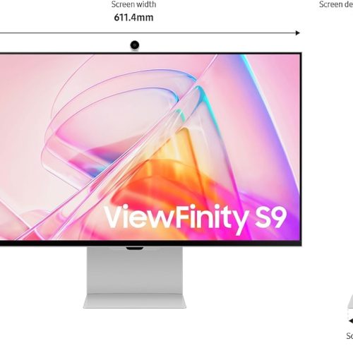 شاشة سامسونج ViewFinity S9 | بدقة 5K (5120 × 2880) | مقاس 27 انش | من سامسونج | لوحة IPS | استجابة 5 مللي ثانية | معدل تحديث 60 هرتز | طراز LS27C902PAMXUE